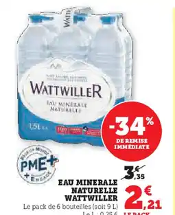 Hyper U EAU MINERALE NATURELLE WATTWILLER offre