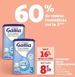 Auchan Supermarché Gallia - croissance calisma bledina offre