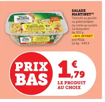 Super U SALADE MARTINET offre