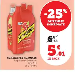 Super U SCHWEPPES AGRUMES offre