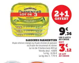 Super U SARDINES PARMENTIER offre