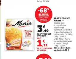 Super U PLAT CUISINE MARIE offre
