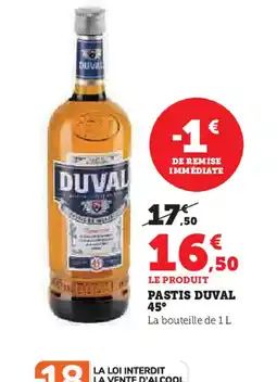 Super U PASTIS DUVAL offre