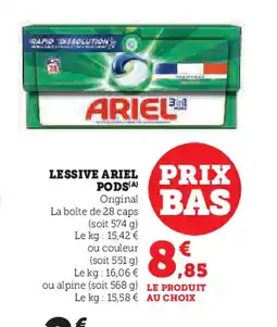 Super U LESSIVE ARIEL offre