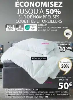 JYSK COUETTE SYNTHÉTIQUE GLOPTIND offre
