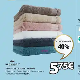 JYSK SERVIETTE DE TOILETTE NORA offre