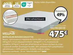 JYSK MATELAS EN MOUSSE GOLD F110 offre