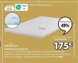 JYSK SURMATELAS GOLD T55 offre