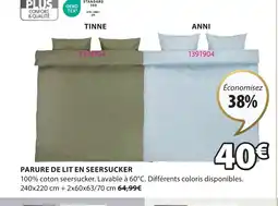 JYSK PARURE DE LIT EN SEERSUCKER offre