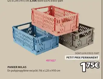 JYSK PANIER MILAS offre