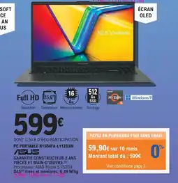 E.Leclerc PC PORTABLE R1504FA-L11263W offre