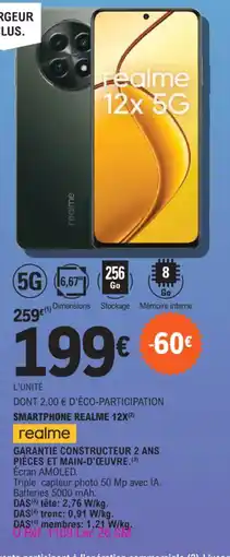 E.Leclerc SMARTPHONE REALME 12X(2) offre