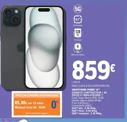 E.Leclerc SMARTPHONE IPHONE 15 offre