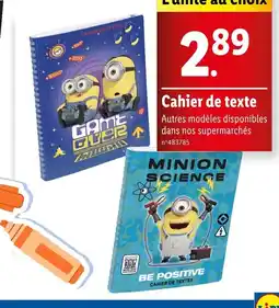 Lidl Cahier de texte offre