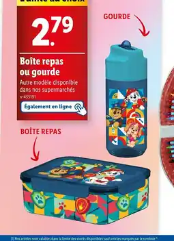 Lidl Boîte repas ou gourde offre