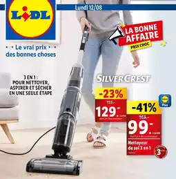Lidl Silvercrest - nettoyeur de sol 3 en 1 offre