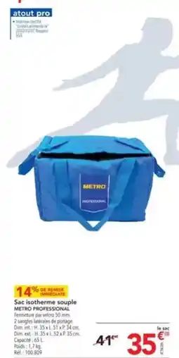 METRO Metro professional - sac isotherme souple offre