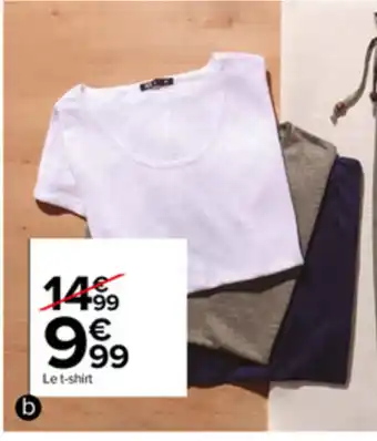 Carrefour T-shirt lin femme offre
