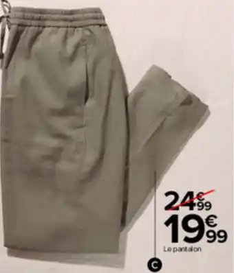 Carrefour Pantalon lin femme offre
