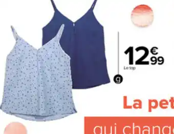 Carrefour Top sans manches en lin femme offre