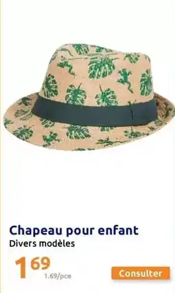 Action Chapeau pour enfant offre