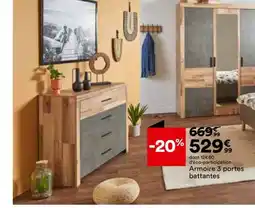 BUT Armoire 3 portes battantes offre