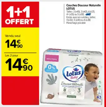 Carrefour Market Couches Douceur Naturelle offre