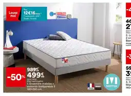 BUT 1. Ensemble matelas + sommier Inséparable 3 140x190 cm offre