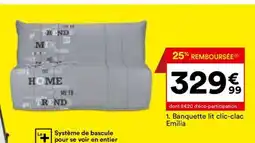 BUT 1. Banquette lit clic-clac Emilia offre