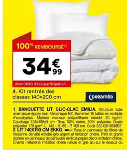 BUT 1. BANQUETTE LIT CLIC-CLAC EMILIA offre