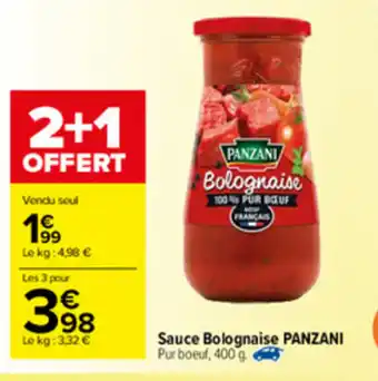 Carrefour Market Sauce Bolognaise Panzani offre
