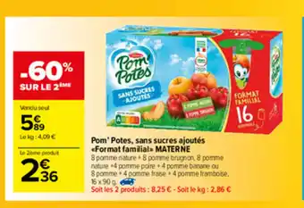 Carrefour Market Pom'Potes,sans sucres ajoutés offre