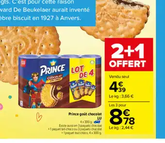 Carrefour Market Prince goût chocolat offre