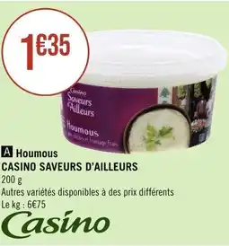 Houmous CASINO SAVEURS D'AILLEURS 200 g