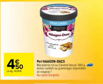 Carrefour Market Pot Haagen-dazs offre