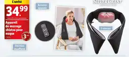 Lidl Appareil de massage shiatsu pour nuque offre