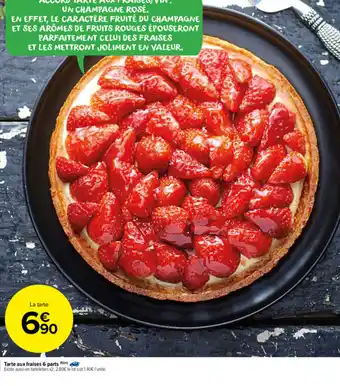 Carrefour Market Tarte aux fraises 6 parts offre