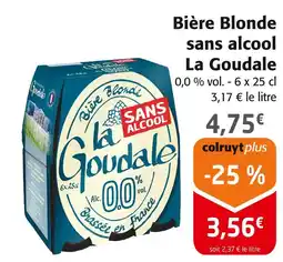 Colruyt La Goudale Bière Blonde sans alcool offre