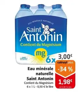 Colruyt Saint Antonin Eau minérale naturelle offre