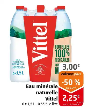 Colruyt Vittel Eau minérale naturelle offre