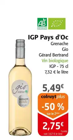 Colruyt Gérard Bertrand IGP Pays d'Oc offre