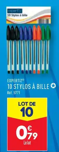 ALDI EXPERTIZ 10 STYLOS À BILLE offre