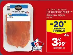 ALDI ST-CLÉMENT LE VOLAILLER ESCALOPES DE POULET offre
