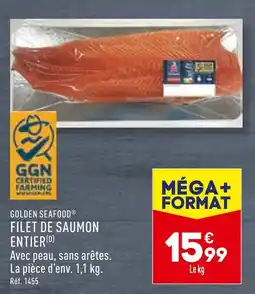 ALDI GOLDEN SEAFOOD FILET DE SAUMON ENTIER offre