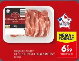 ALDI BOUCHERIE ST-CLÉMENT 8 CÔTES DE PORC ÉCHINE SANS OS offre