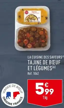 ALDI LA CUISINE DES SAVEURS TAJINE DE BŒUF ET LÉGUMES offre
