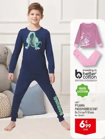 ALDI L&D PYJAMA PHOSPHORESCENT offre