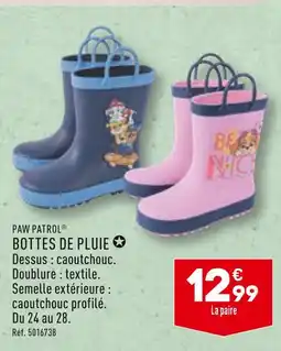 PAW PATROL BOTTES DE PLUIE