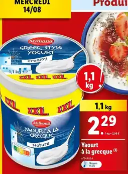 Lidl Milbona Yaourt à la grecque offre