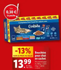 Lidl Coshida Bouchées pour chat en sachet offre